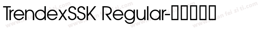 TrendexSSK Regular字体转换